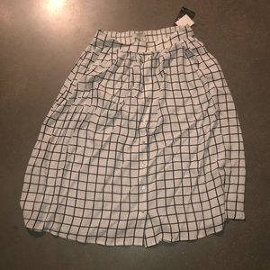 White and black skirt